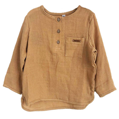 Рубашка на трех пуговицах Мечты Babyede 21410ЭД бежевая 1